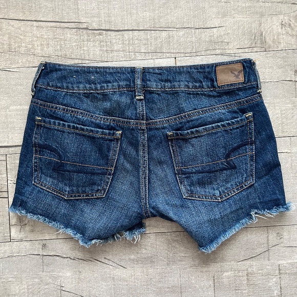 American Eagle Outfitters Low Rise Floral Embroidered Festival Denim Shorts 2 - Picture 9 of 11